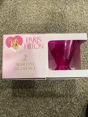Paris Hilton Hot Pink Double-Wall Martini Glasses